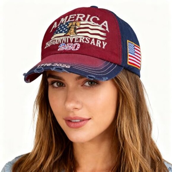 Patriotic Retro Baseball Cap Adjustable Embroidered USA Freedom Gift Unisex - Picture 4 of 7